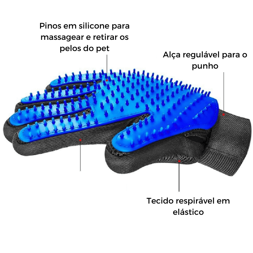 Luva Removedora de Pelos - Magnética Pet - Boompreçopet