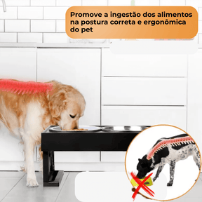 Comedouro Para Cachorro | Comedouro Elevado Para Cachorro | 3 Ajustes - Boompreçopet