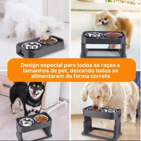 Comedouro Para Cachorro | Ajustável em 3 Alturas - Boompreçopet