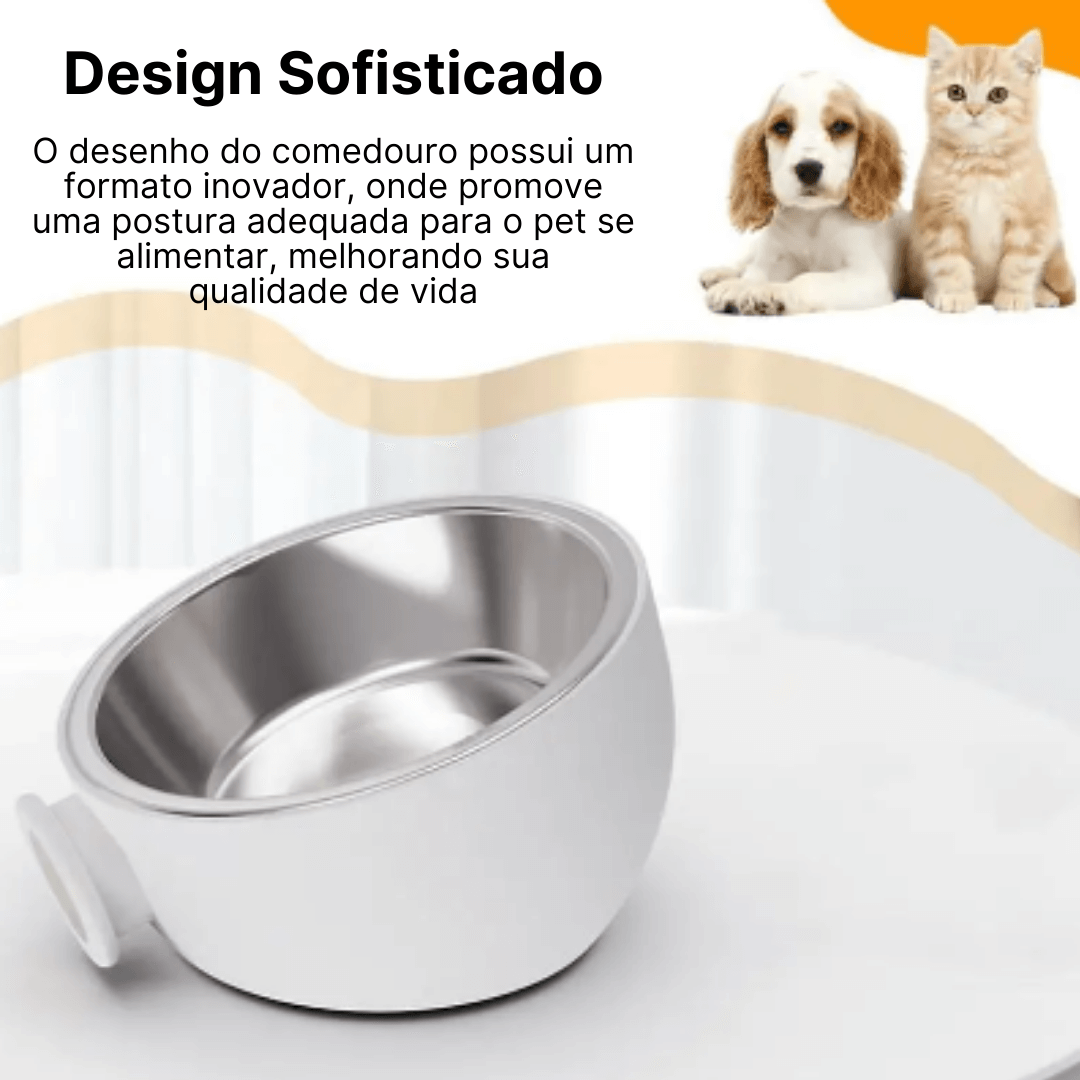 Comedouro Para Cachorro | Com Suporte de Parede - Boompreçopet