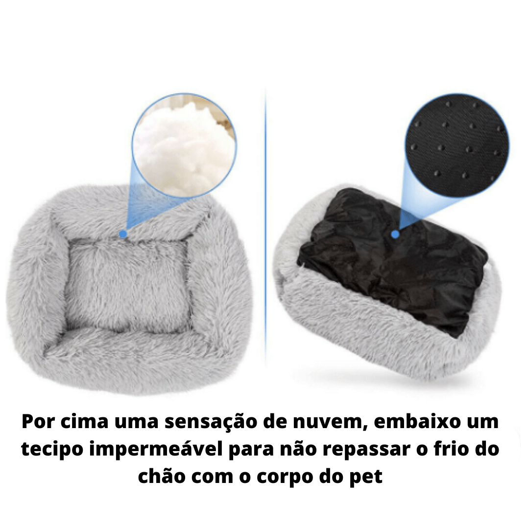 Caminha para Cachorro | Cama Nuvem Pet Relax Quadrada - Boompreçopet