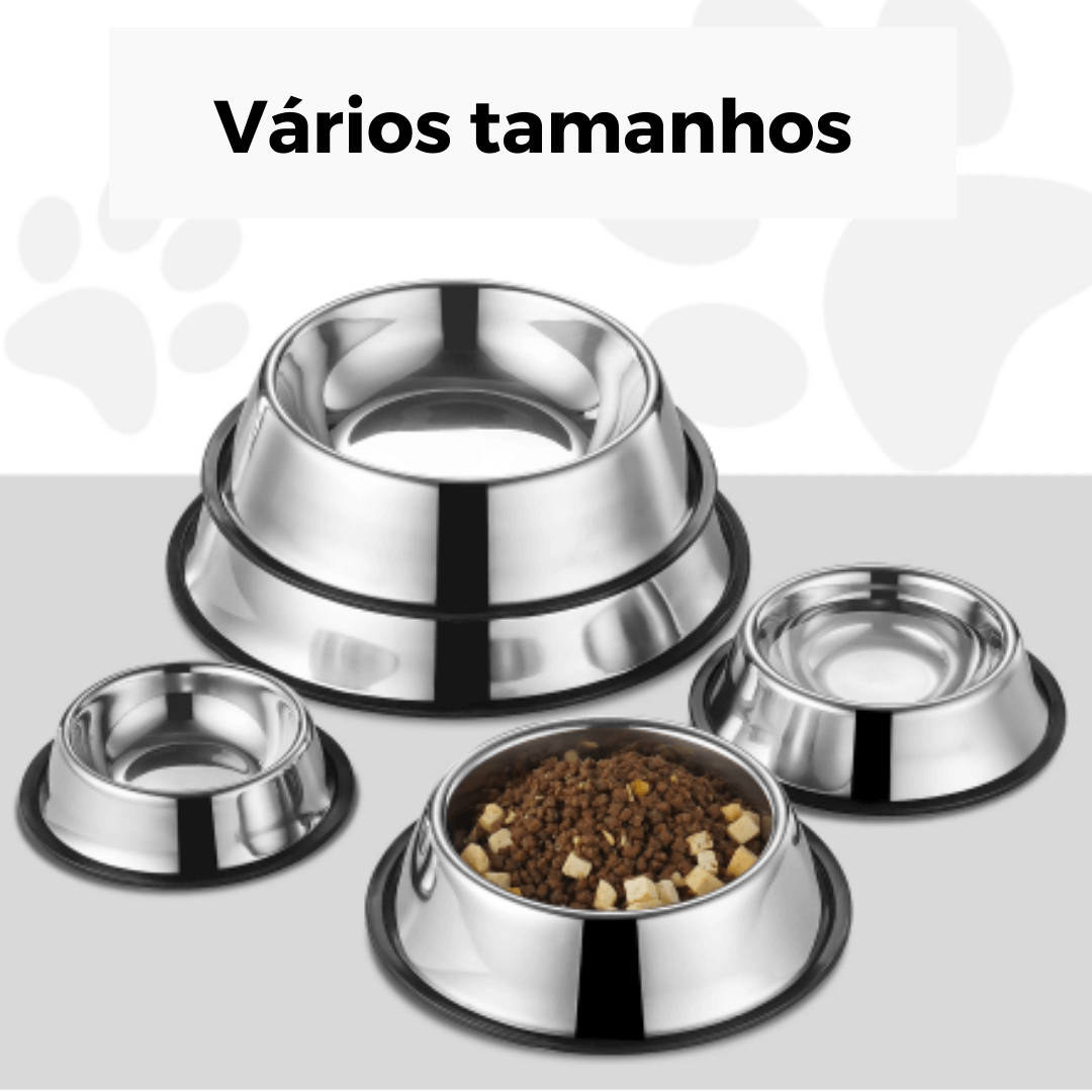 Comedouro Para Cachorro | Inox - Boompreçopet