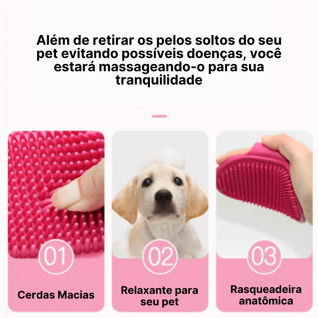 Rasqueadeira Para Cachorro | Formato Anatômico - Boompreçopet