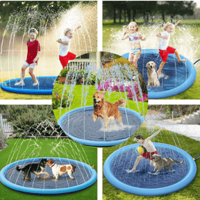 Piscina Para Cachorro | Piscina Chafariz Pet - Azul Claro - Boompreçopet