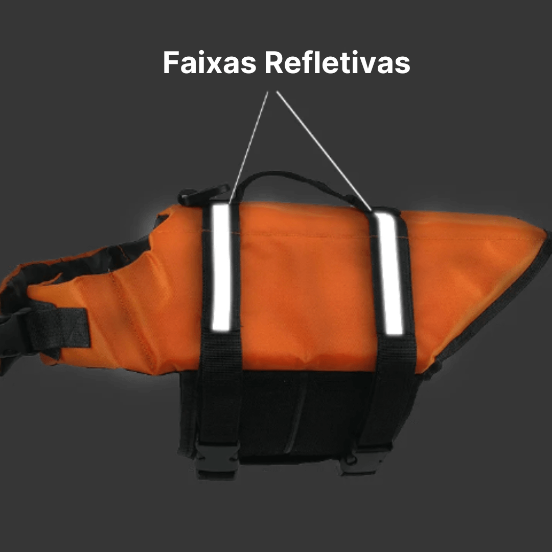 Colete Salva Vidas Para Cachorro | Faixas Refletivas - Boompreçopet