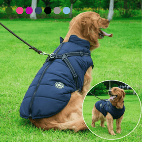 Roupa de Frio Para Cachorro | Colete Impermeável com Gola - Boompreçopet