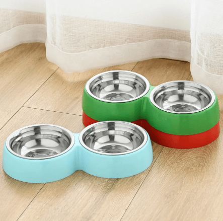 Comedouro Para Cachorro | Duplo em Aço Inox - Boompreçopet