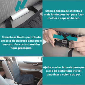 Capa para Cachorro no Carro | Impermeável para Banco Dianteiro - Boompreçopet