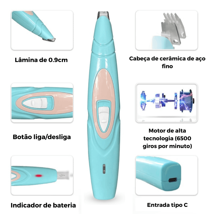 Máquina de Tosa Para Cachorro | Focinho e Patas - Boompreçopet